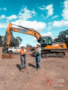 Sienna Mallon doing excavator training with My Solution Training